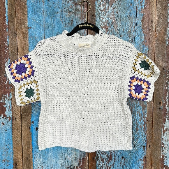 Universal Thread Crewneck Crochet Pullover Sweater Size XS - Picture 1 of 5